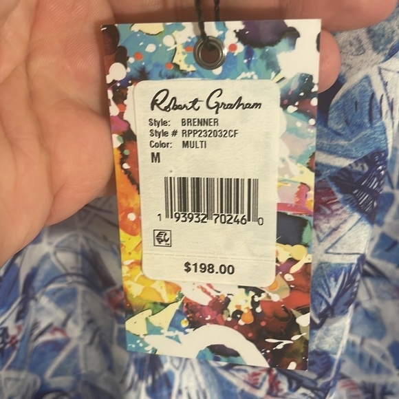 Robert Graham Classic Fit Brenner Short Sleeve Button Up. Size M. - Picture 9 of 10